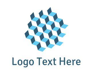 Blue Cube Logo - Cubes Logo Maker
