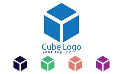 Blue Cube Logo - cube Logo