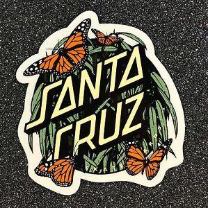Santa Cruz Butterfly Logo - Santa Cruz Monarch Dot Skateboard Sticker 3in butterfly si | eBay