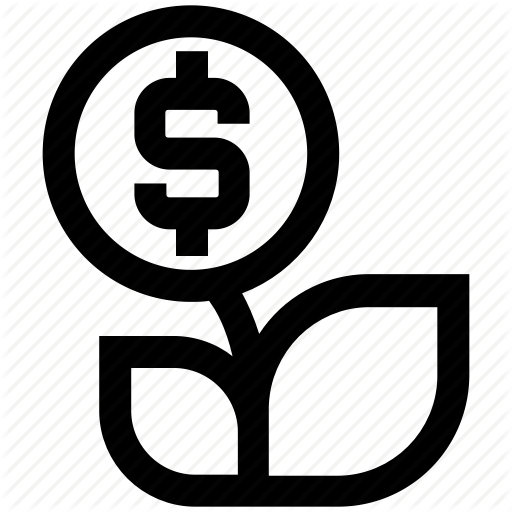 Dollar Flower Logo - Business, dollar sign, dollars flower, flower, money plant, nature icon