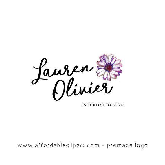 Dollar Flower Logo - Five Dollar Logo Affordable Logo Design Watercolor Logo | Etsy