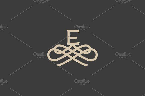 Dollar Flower Logo - Elegant premium letter E logo ~ Logo Templates ~ Creative Market