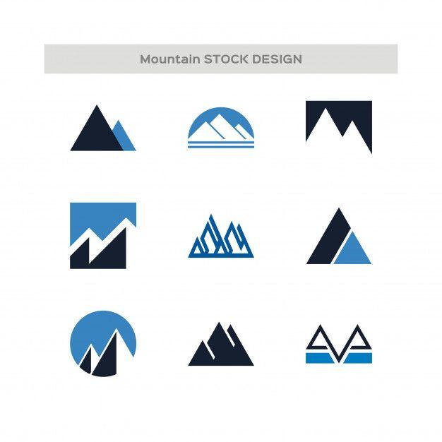 AA Mountain Logo - Mountain icon set Vector