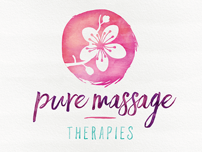 Dollar Flower Logo - Pure Massage Therapies Logo Final 2. Gräphíc Dęsigñ