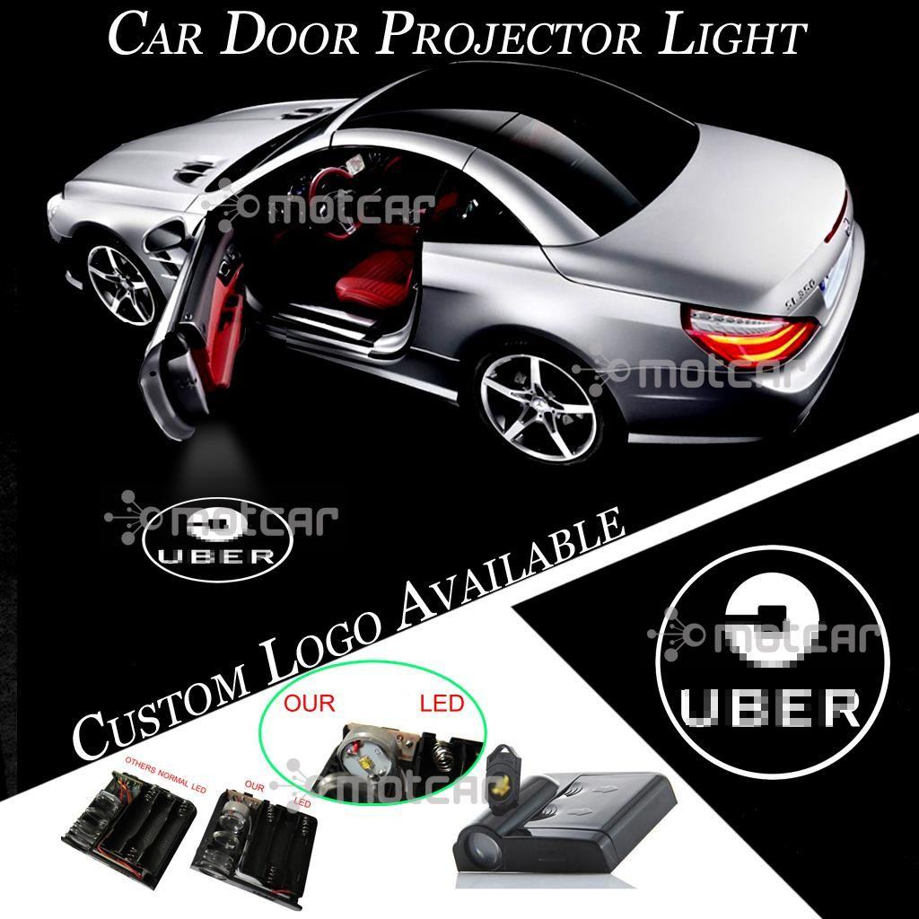 Car U Logo - Car Door Wireless Projector Laser U Ber Logo Light Custom From