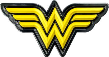 Chrome Yellow Logo - emblems-wonder-woman-premium-chrome-yellow-logo.1498483735