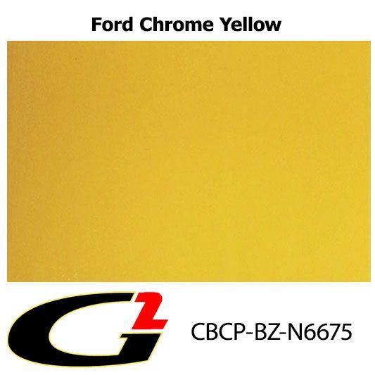 Chrome Yellow Logo - G2 Brake Caliper Paint Systems: BZ N6675 Ford Chrome Yellow Custom