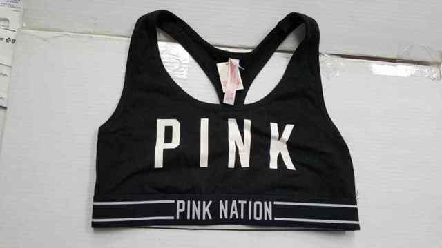 Pink Nation Logo - Victoria's Secret Pink Nation Fashion Show Black Logo Sports Bra ...