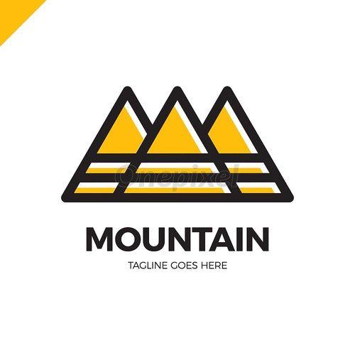 AA Mountain Logo - Line Mountain Letter M Logo. Fashion Logotype - 3865864 | Onepixel