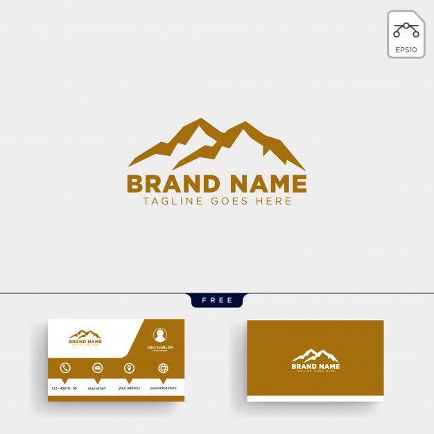 AA Mountain Logo - Mountain initial m logo template and business card design Vector ...