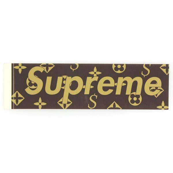 Gold Louis Vuitton Supreme Logo - stay246: SUPREME (shupurimu) Monogram pattern BOX logo sticker Size ...