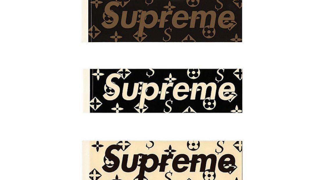 Brown Louis Vuitton Supreme Box Logo - Louis vuitton supreme box Logos