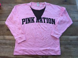 Pink Nation Logo - VICTORIA'S SECRET PINK NATION LOGO CAMPUS MESH CREW PULLOVER SWEAT ...