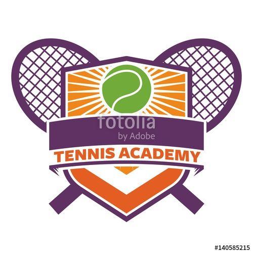 Purple Tennis Logo - tennis logo vector. tennis academy logo template.