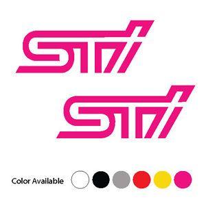 Subaru STI Logo - STI LOGO FOR SUBARU IMPREZA WRX WRC VINYL DECAL STICKER - 2 PCS | eBay