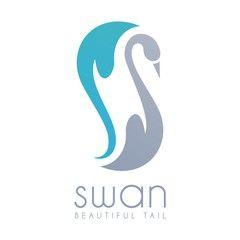 Swan in Circle Logo - Abstract Logo Of Swan Circle Design Vector this stock vector