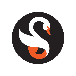 Swan in Circle Logo - Swan Advertising Logo - Hernan Valencia Design + Illustration