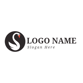 Swan in Circle Logo - Free Swan Logo Designs. DesignEvo Logo Maker