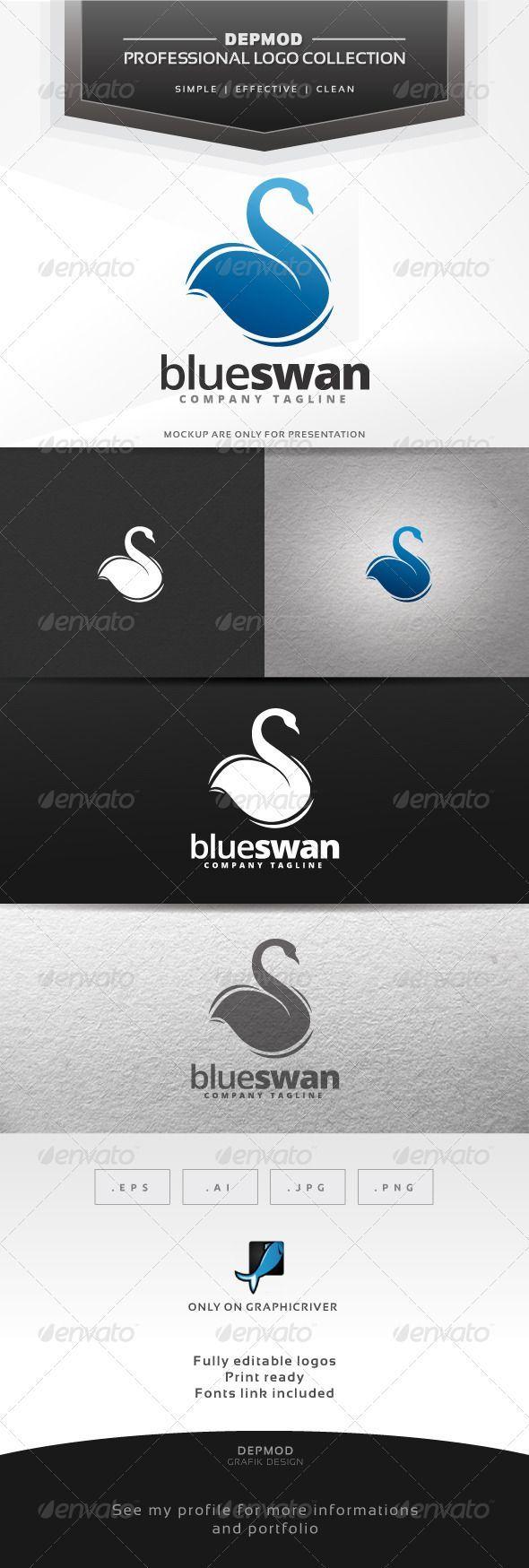 Swan in Circle Logo - Blue Swan Logo. swann. Logos, Aviation logo and Logo