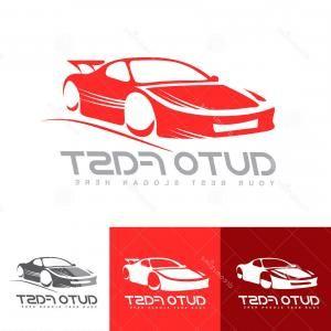 Simple Red Car Logo - Stock Illustration Vector Simple Logo Template Car Elements Label ...