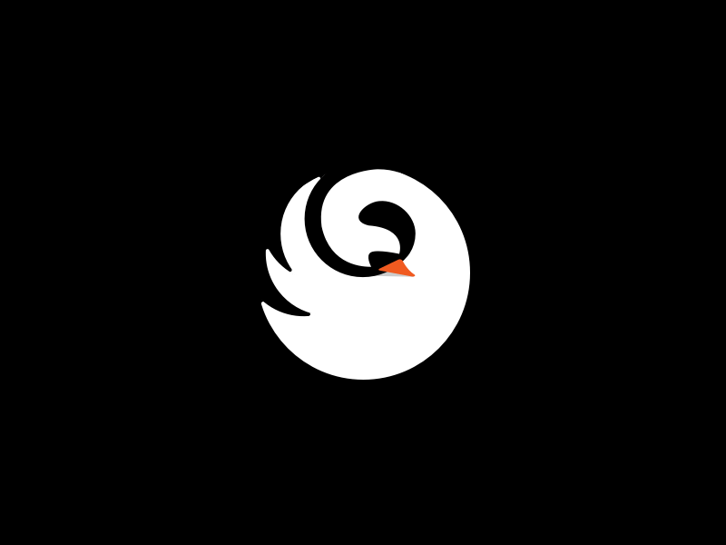 Swan in Circle Logo - Swan