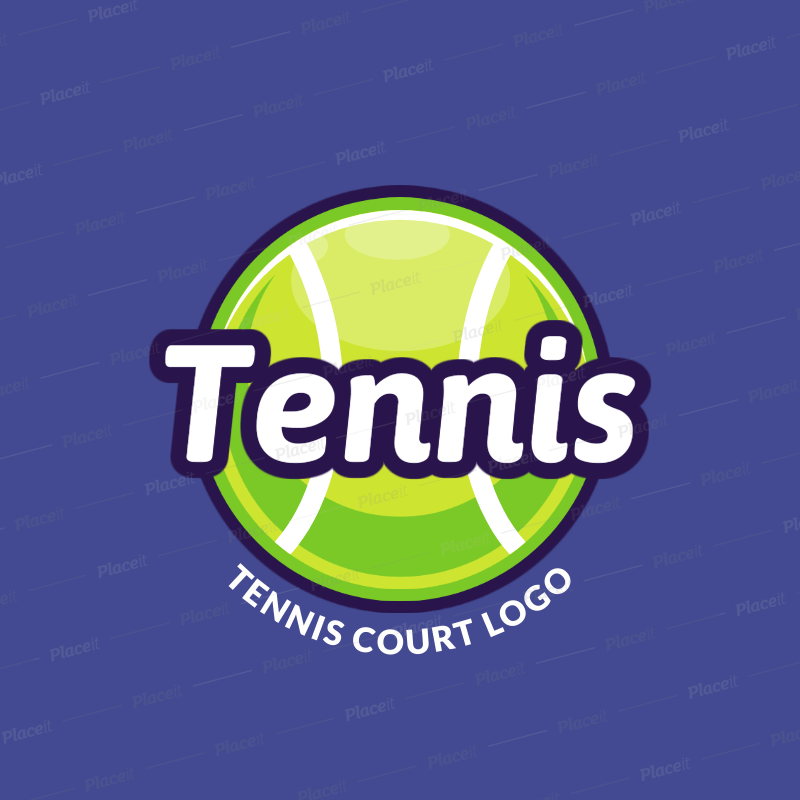 Purple Tennis Logo - Placeit - Tennis Logo Maker with Centered Graphic