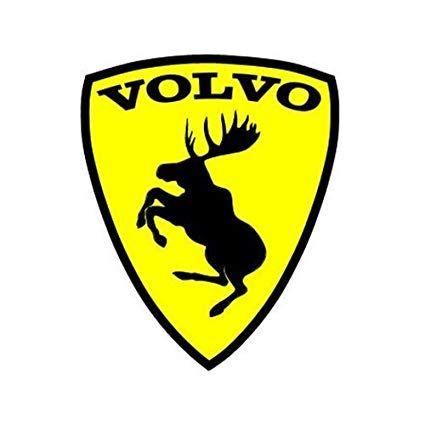 Yellow N Logo - myswedishparts Volvo Prancing Moose Sticker 3 Inch