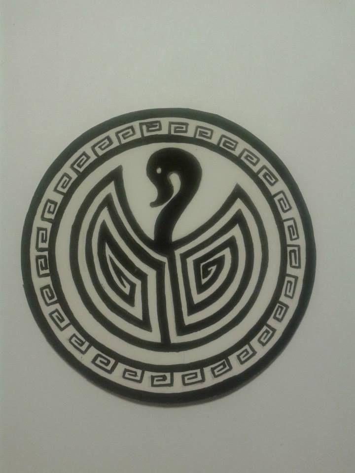 Swan in Circle Logo - Swan circle design series