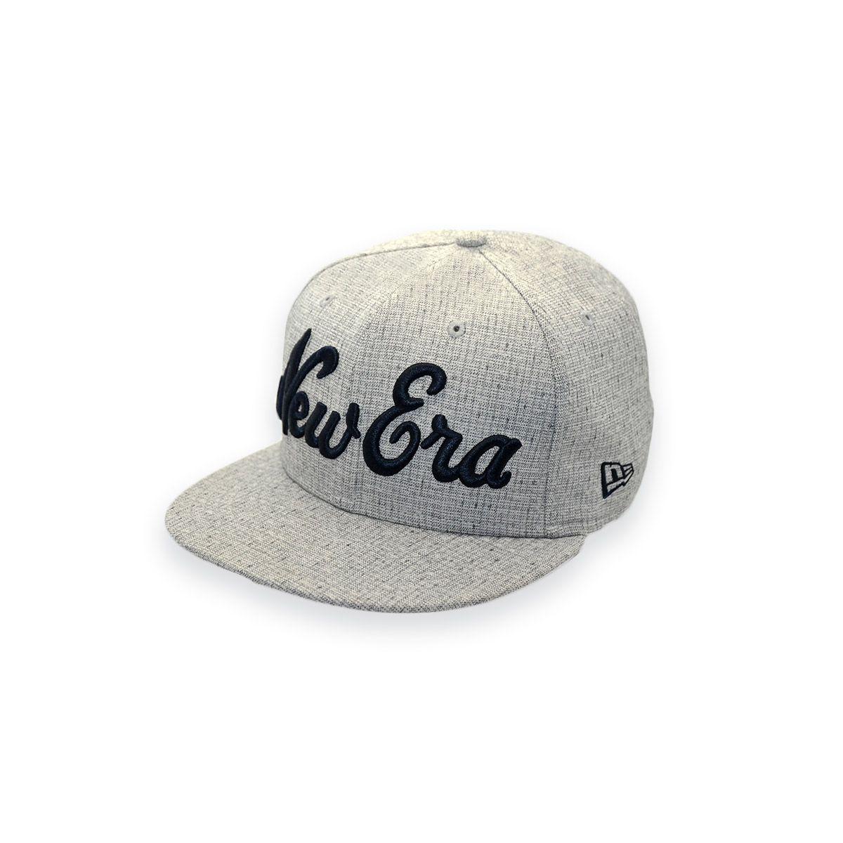 New Era Cap Logo - NEW ERA LOGO GREY FITTED CAP HAT 7-3/8 - 58.7CM | eBay