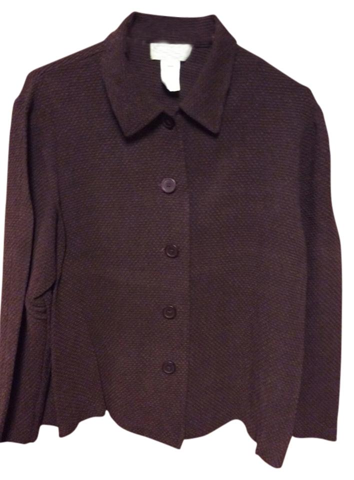 Studio Works Clothing Logo - Studio Works Dark Brown Button Front Jacket/Top/Blazer - Large ...