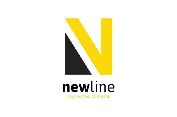 Yellow N Logo - New Line Logo N Logo Templates Creative Market