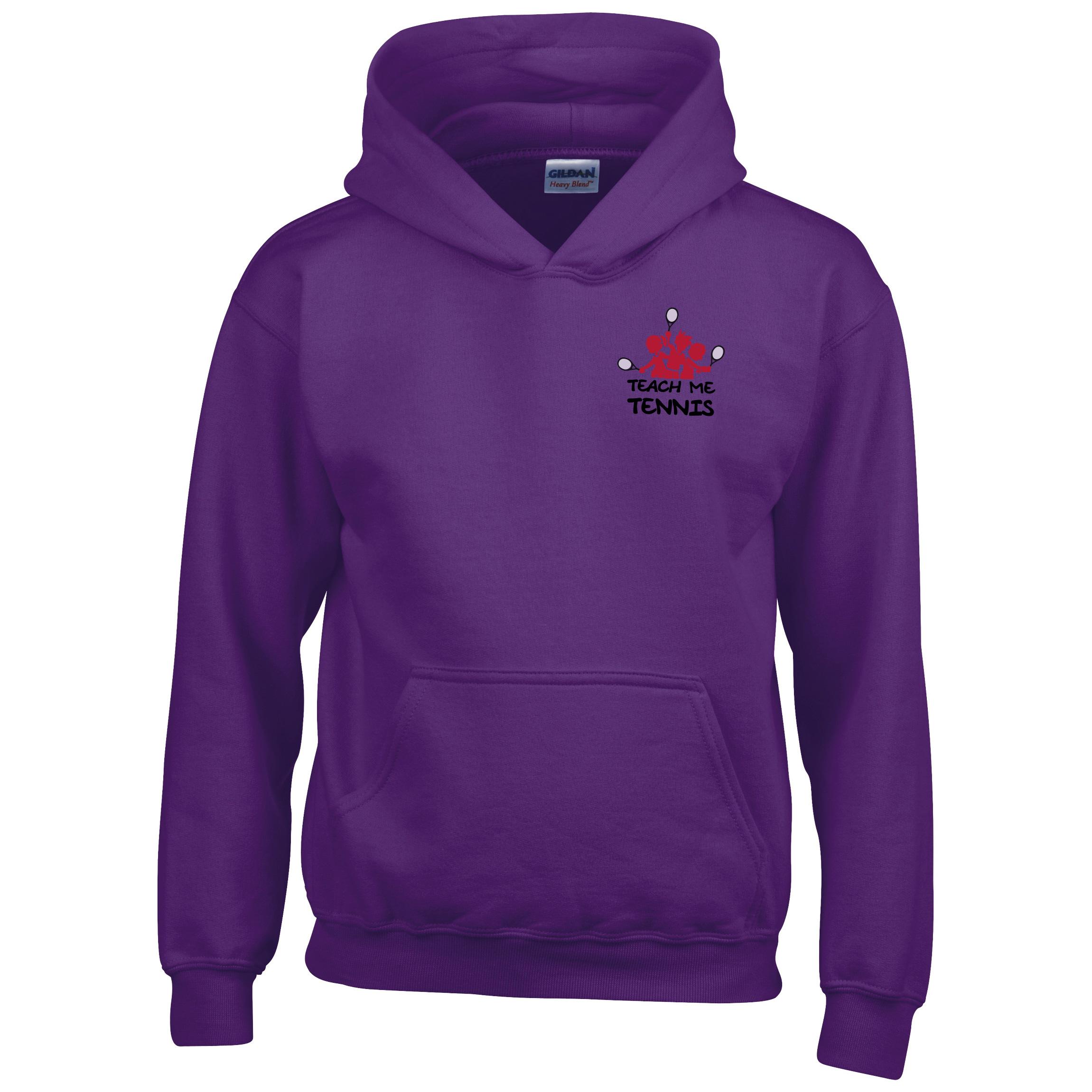 Purple Tennis Logo - Purple Hoodie - Teach Me Tennis