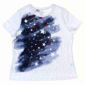 Studio Works Clothing Logo - Studio Works Women's T-shirt, size L, white, blue/navy, cotton | eBay