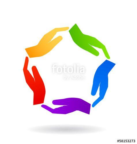 Hands Circle Logo - Touching Hands Logo Stock Image And Royalty Free Vector Files
