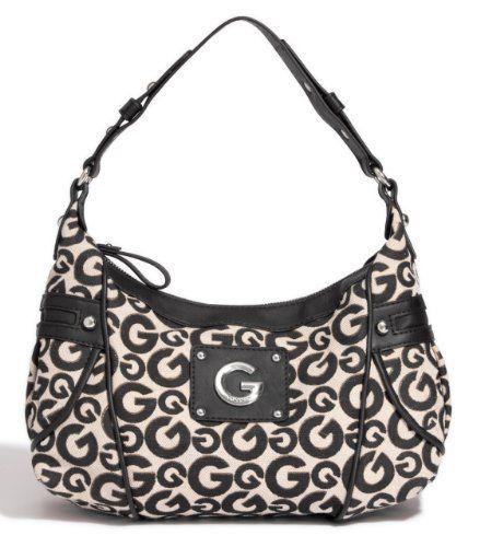 Guess G Logo - G By Guess Kacey Logo Top: G By Guess Kacey Logo Top Zip Bag, Black