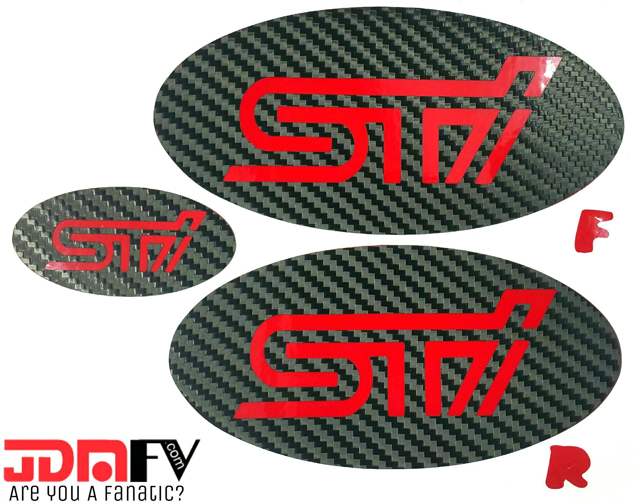 STI Logo - STI - Precut Emblem Overlays w/ Logo Front/Rear (08-14 WRX/STI ...