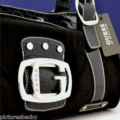 Guess G Logo - Guess G' Logo Black Coal Atomic Handbag Purse Bag