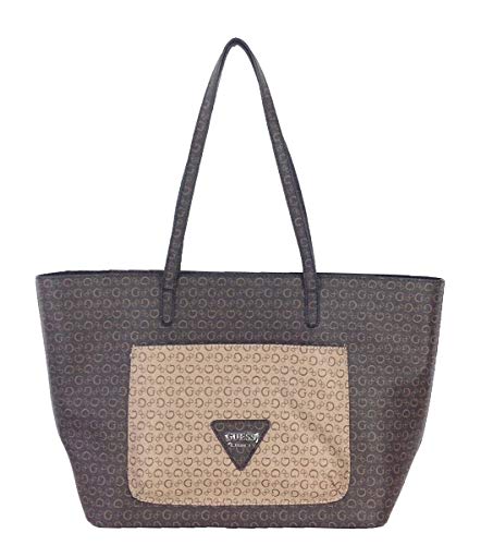 Guess G Logo - GUESS 'G' Logo Faux Leather Large Tote, Natural Brown: Handbags ...