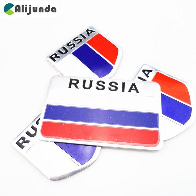 Russian Car Logo - High quality Russia car sticker 3d flag logo, Label sticker ...