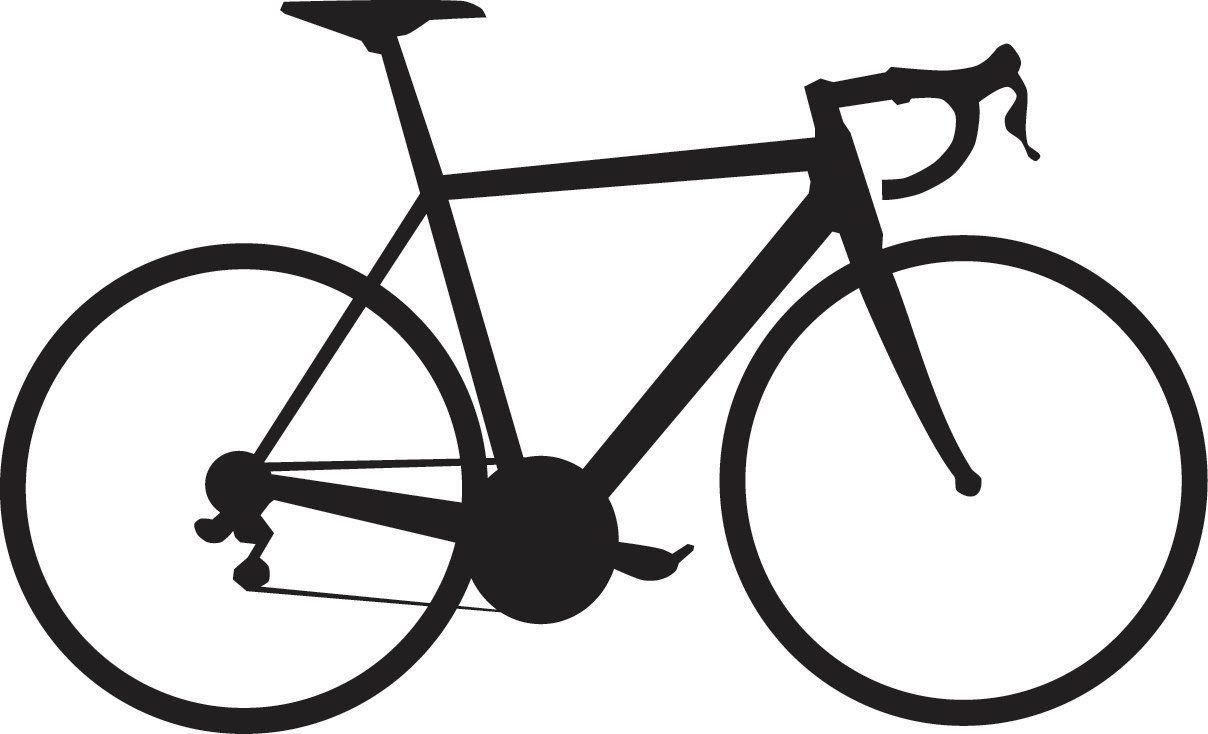 Bike Logo - Road Bike Logo 2. Die Cut Vinyl Sticker Decal Sticker. Sticky