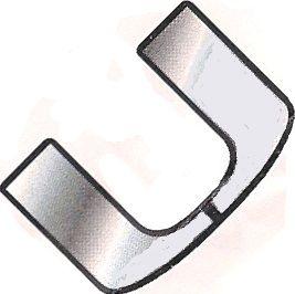 Silver U Logo - Miami Hurricanes Die Cut Mirror Chrome U Logo UM Canes Magnet 3