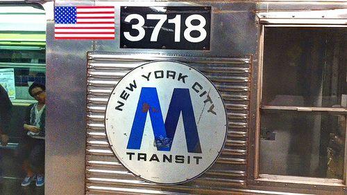 Old M Logo - Old MTA Logo on the C Train - 