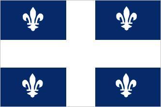 Blue White Cross Logo - Flag of Quebec. Canadian provincial flag