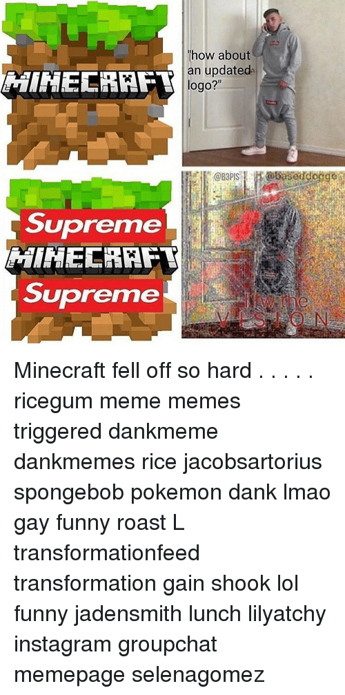 Dank Memes Supreme Logo - How About an Updated MINELRAFTY Logo? Supreme Supreme Minecraft Fell ...
