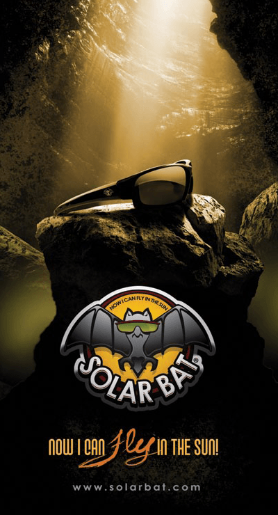 Solar Bat Logo - Solar Bat Sunglasses :: Now YOU can fly in the sun! -