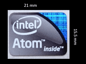 Intel Atom Logo - Intel Atom Inside Sticker 15.5mm x 21mm 2009 Version Logo USA Seller ...
