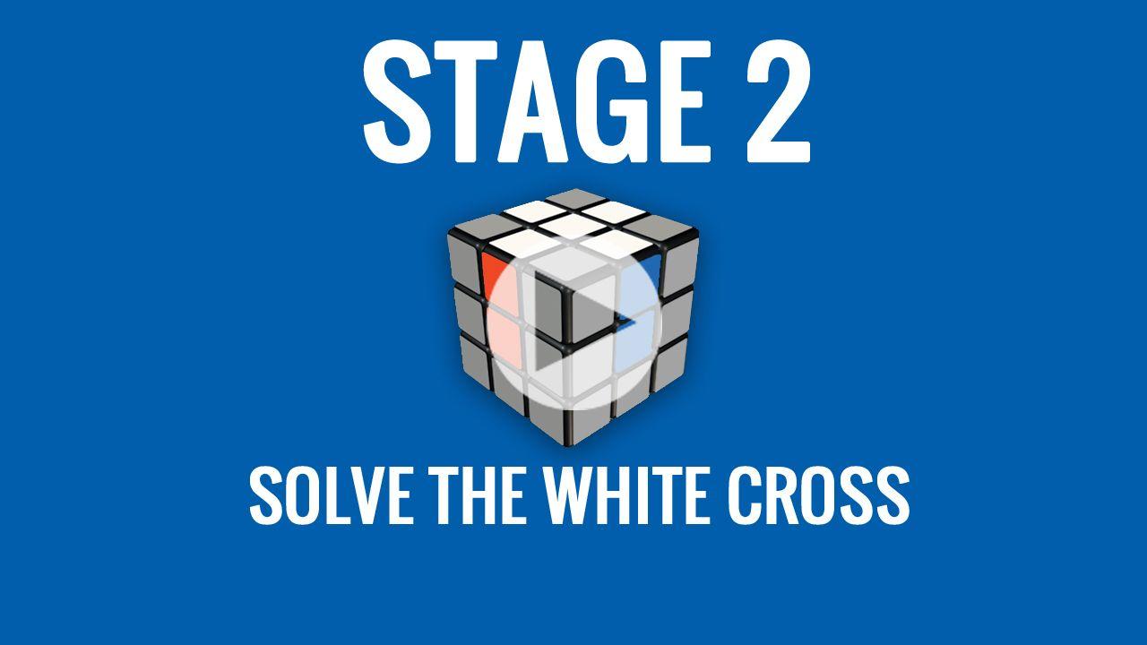 Blue White Cross Logo - How To Solve A Rubik's Cube - Stage 2 | Rubik's Official Website