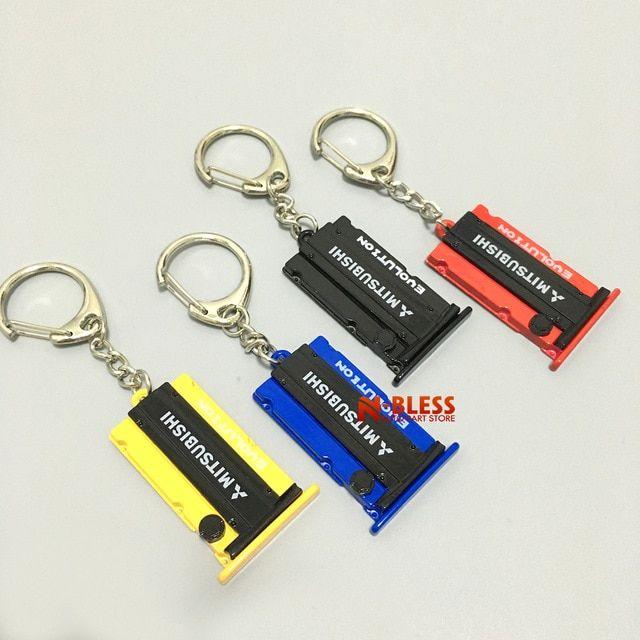 Black Yellow Ring Logo - CAR Keyring JDM style Auto Car Logo key ring for Mitsubishi ...