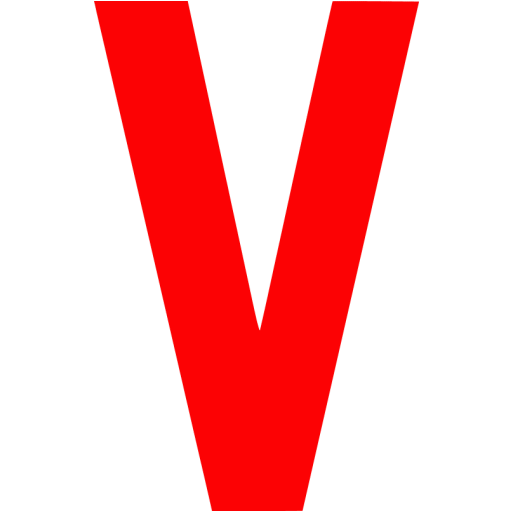 Red Letter V Logo - Red letter v icon - Free red letter icons