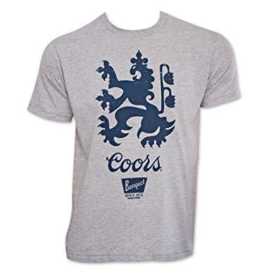 Coors Lion Logo - Coors Men's Lion Beer Tee Shirt Large: Amazon.co.uk: Clothing